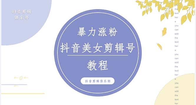 抖音快手暴力涨粉美女混剪视频教程 百分百过原创图片教程 附带违规申诉方法-无忧资源网