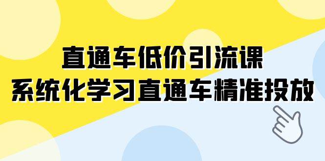 直通车-低价引流课，系统化学习直通车精准投放（14节课）-无忧资源网