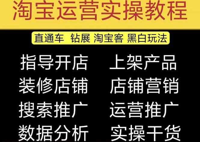 2023淘宝开店教程0基础到高级全套视频网店电商运营培训教学课程(2月更新)-无忧资源网