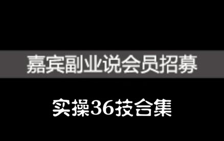 嘉宾副业说实操36技合集,价值1380元-无忧资源网