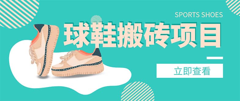 外面收费998的球鞋搬砖项目【详细教程+资源渠道】-无忧资源网
