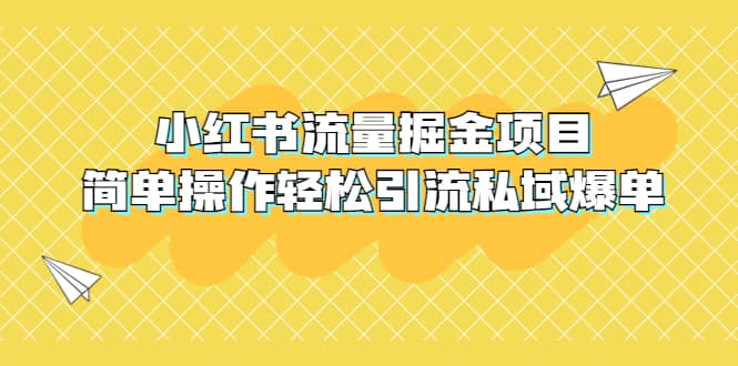 外面收费398小红书流量掘金项目，简单操作轻松引流私域爆单-无忧资源网