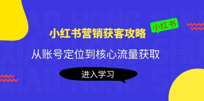 小红书营销获客攻略:从账号定位到核心流量获取,爆款笔记打造-无忧资源网