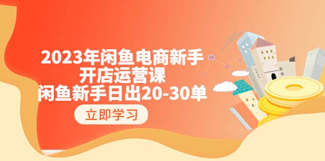 2023年闲鱼电商新手开店运营课：闲鱼新手日出20-30单（18节-实战干货）-无忧资源网