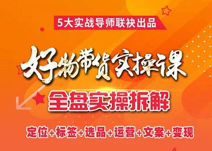 抖音好物带货实操课,全盘拆解抖音好物带货号全套流程打法-无忧资源网