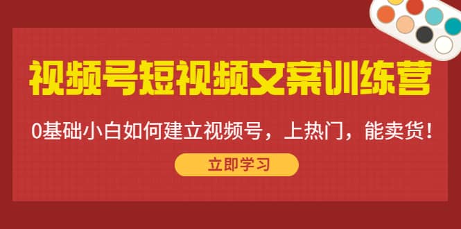 视频号短视频文案训练营:0基础小白如何建立视频号,上热门,能卖货!-无忧资源网