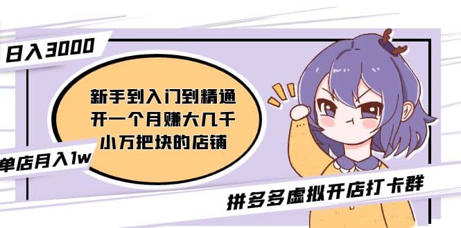 拼多多虚拟开店打卡群：入门到精通（昨日群里有小伙伴3000+）2月26更新-无忧资源网