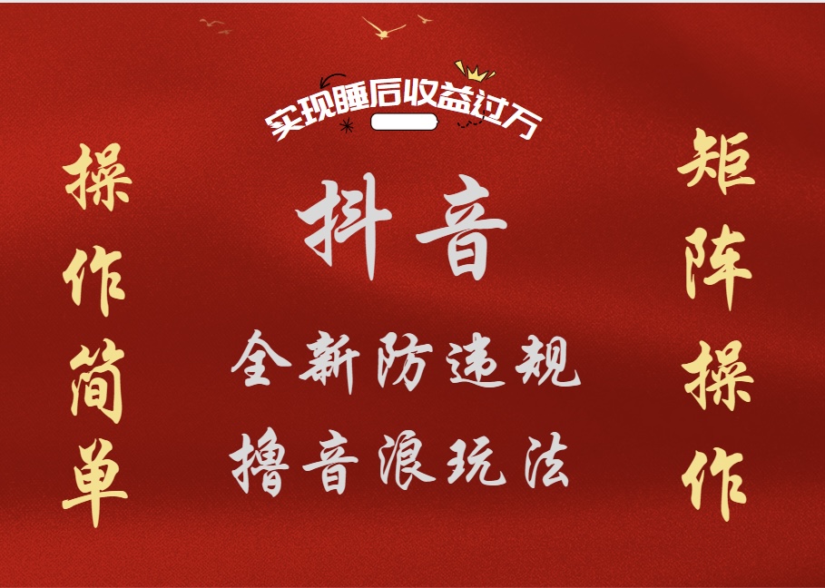 抖音无人直播防封新玩法,超简单月入四位数、五位数,实现睡后收益,可矩阵操作-无忧资源网