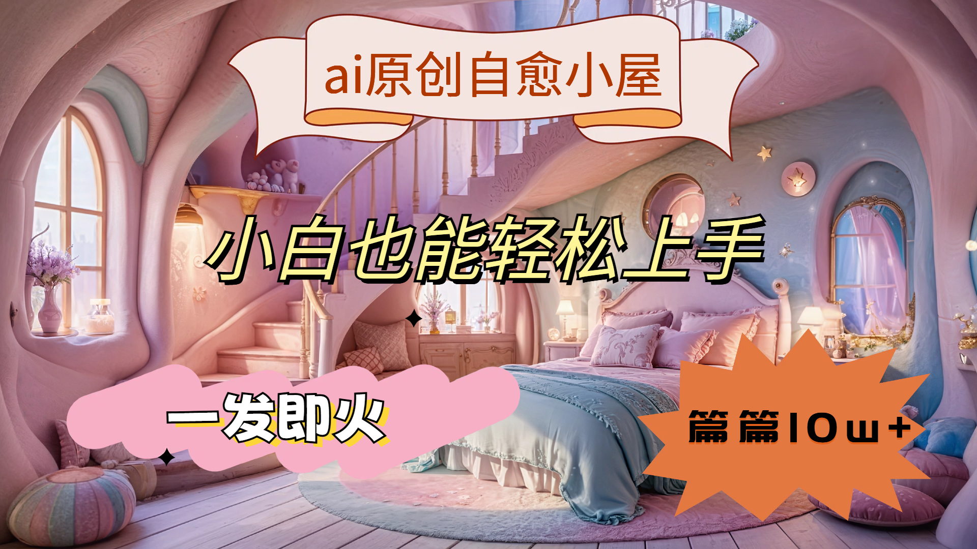 ai原创治愈小屋，小白也能轻松上手，一发即火，篇篇10w+-无忧资源网