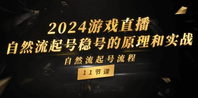 2024游戏直播-自然流起号稳号的原理和实战，自然流起号流程（11节）-无忧资源网