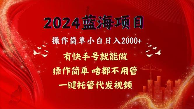 2024蓝海项目,网盘拉新,操作简单小白日入2000+,一键托管代发视频,...-无忧资源网