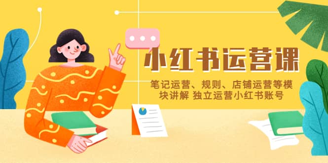 小红书·运营课,笔记运营、规则、店铺运营等模块讲解 独立运营小红书账号-无忧资源网