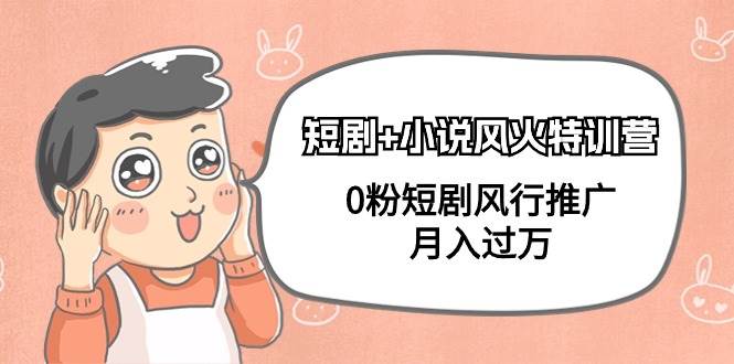 短剧+小说风火特训营，0粉短剧风行推广，月入过万（102节课）-无忧资源网