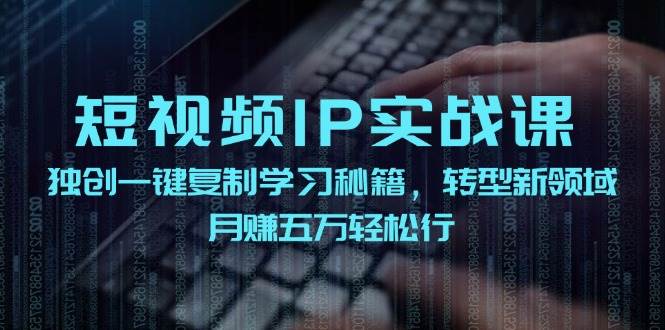 短视频 IP实战课，独创一键复制学习秘籍，转战新领域，月赚五万轻松行-无忧资源网