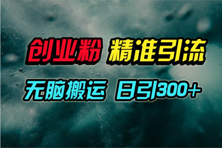 视频号纯搬运日引300+创业粉教程!-无忧资源网