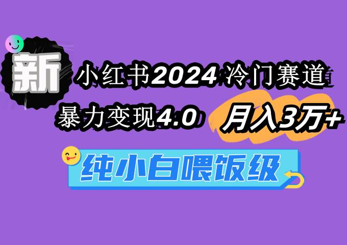 小红书2024冷门赛道 月入3万+ 暴力变现4.0 纯小白喂饭级-无忧资源网