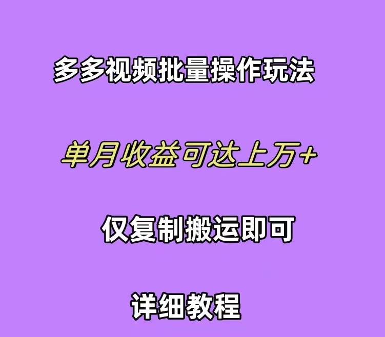 拼多多视频带货快速过爆款选品教程 每天轻轻松松赚取三位数佣金 小白必...-无忧资源网