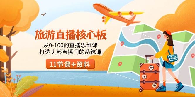 旅游-直播核心板，从0-100的直播思维课，打造头部直播间的系统课-无忧资源网