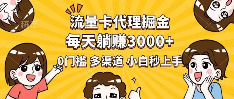 流量卡代理掘金，0门槛，每天躺赚3000+，多种推广渠道，新手小白轻松上手-无忧资源网